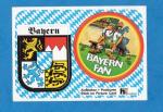 Carte postale autocollant : Bayern ( blason - cusson ) Allemagne