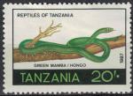 Tanzanie 1987 Used Reptile Serpent Green Mamba Vert Hongo