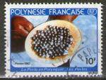 **   POLYNESIE Fr.    10 F  1982  YT-179  " Perles noires "  (o)   **