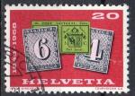 SUISSE N 812 o Y&T 1968 125e Anniversaire du timbre (Genve et Zurich)