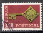 Portugal 1968; Y&T n 1033; 3.50e, Europa rouge-brun