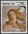 Timbre PA oblitr n 313(Yvert) Burkina Faso 1985 - Tableau de Botticelli