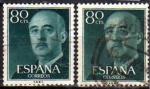 Espagne/Spain 1955 - Caudillo Franco - 2 var. d'impr./2 kinds of print - YT 863