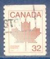 Canada N828a Emblme national -  roulette oblitr