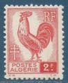 Algrie N220 Coq 2F rouge neuf**