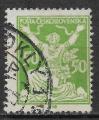 TCHECOSLOVAQUIE - 1920/25 - Yt n 168 - Ob - La rpublique libre 50h vert jaun