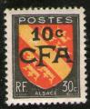 **   REUNION     10 c CFA  1949   YT - 281   " Alsace "   **  