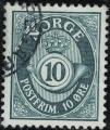 Norvge 1962 Posthorn Corne Postale 10 Ore Noirtre vert gris Y&T NO 436 SU