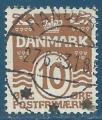 Danemark N195 10o bistre oblitr