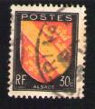 FRANCE Oblitration ronde Used Stamp Blason d'Alsace 1946 Y&T 756