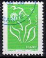 France - YT n3733a - Marianne de Lamouche ITVF sans valeur vert - cachet rond