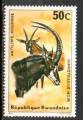 Rwanda Yvert N613 neuf 1975 Antilope Rouanne 
