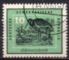 ALLEMAGNE (RDA) N 414 o Y&T 1959 Oiseaux (Cigogne noire)