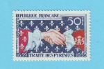 FRANCE TRAITE DES PYRENEES MAINS 1959 / MNH**
