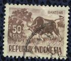 Indonsie 1956 Oblitr Used Animaux Boeuf Bos Javanicus Banteng 50 sen