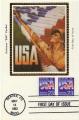 -U.A./U.S.A. 1992 - USA sur drapeau, fond violet, PJ/FDC - YT Pro25/Sc 2608