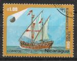 NICARAGUA - 1982 - Yt n 1215 - Ob - 400 ans dcouverte Amrique ; caravelle La