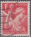 FRANCE - 1939/41 - Yt n 433 - Ob - Iris 1F rouge