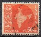 INDE N 103 o Y&T 1958-1963 Carte de l'Inde