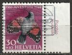 Timbre oblitr n 848(Yvert) Suisse 1969 - Oiseau, surtaxe Pro Juventute