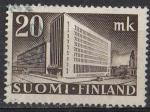 Finlande 1943; Y&T n 267; 20m brun-noir, htel des Postes d'Helsinki