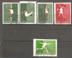 SAN MARIN 1960    YT n   5 timbres oblitrs  N Dentels