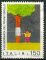 Italie/Italy 1976 - Journe du timbre : dessin d'enfant - YT 1280 