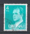 Espagne - 1977 - Yt n 2035 - Ob - Juan Carlos 4 pta  vert bleu ; king