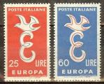ITALIE N765/766* (europa 1958) - COTE 2.00 