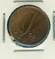 Pice Monnaie Pays Bas  1 Cent 1952   pices / monnaies