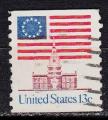 AM18 - 1975 - Yvert n 1076Aa- 13 toiles drapeau sur Independence Hall