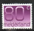 Pays-Bas Yvert N1380b oblitr 1991 nombre 80c violet