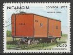 Nicaragua 1983; Y&T n 1265; 0.65c, train, wagon de marchandises