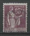 FRANCE - 1932/33 - Yt n 284 - Ob - Type Paix 0,65c violet brun