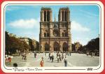 Paris : Notre-Dame de Paris : Faade et Parvis - Carte crite BE