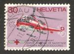 Switzerland - Scott 553  Red Cross / Croix Rouge / helicopter / hlicoptre