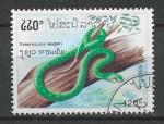 LAOS - 1992 - Yt n 1060 - Ob - Reptiles ; trimeresurus wagleri