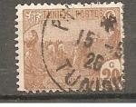 TUNISIE  1906- 20  Y T N  34 oblitr