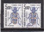 Timbre France Oblitr / Cachet Rond / Timbre Taxe (x2) / 1983 / Y&T N112