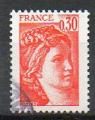 France Oblitr Yvert N1968 Sabine 0,30 Orange 1977 