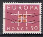Norvge 1963; Y&T n 460; 50o Europa rose-lilas & orange 