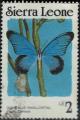 Sierra Leone 1991 Oblitr Used Papillon Papilio Zalmoxis Machaon Bleu Gant SU