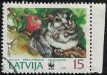 Lettonie 1994 Oblitr Used Animal Rongeur Glis Glis Loir Gris Y&T LV 348 SU