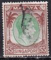 singapour - n° 20 (B)  obliteré - 1948/52
