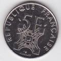 Pice 5 Francs France 1989 - Centenaire de la Tour Eiffel