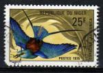 NIGER N 322 o Y&T 1975 Oiseaux (Coracias abyssinica)