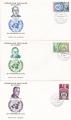 CONGO N 265/7 de 1970 oblitrs sur 3 enveloppes 1jour   