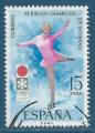 Espagne N°1729 Jeux olympiques de Sapporo - patinage artistique oblitéré