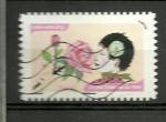 France timbre n 1042 oblitr anne 2014 Serie Odorat : Parfum de la rose