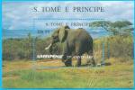 TOME PRINCIPE ELEPHANT 1996 ANNIVERSAIRE GREENPEACE / MNH**